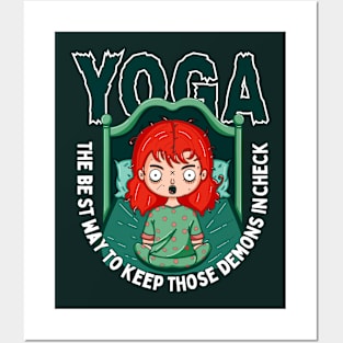 Yoga The best way to keep those demons in check Posters and Art